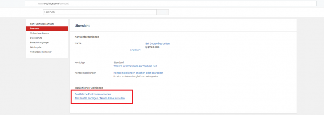 Youtube Kanal erstellen6